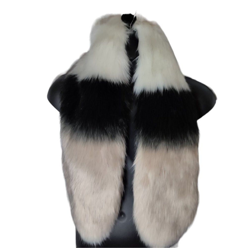 Rachel Parcell Gradient Wrap Scarf Faux Fur New